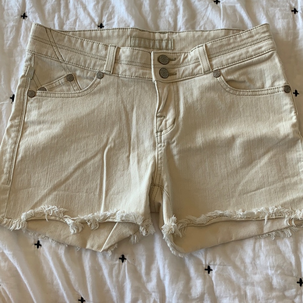 Rock & Republic cream cutoff shorts!
